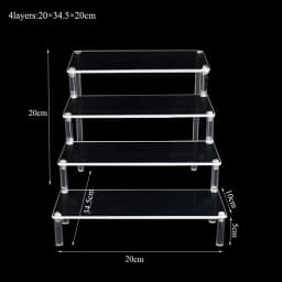 Widen10cm Acrylic Storage Jewellery Display Model Stud Makeup Figure Doll Stand Decoration Put Doll Hand Handle Trapezoidal