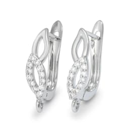 New DIY Earrings Clasps Hooks for Woman Handmade Jewelry Making Accessories Gold Color Brass Zircon Earrings Hook