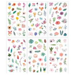 6 sheets/pack Kawaii Washi Decorative Stickers Label Scrapbooking Cute Whale Flower Girls Stationery Stickers DIY Diary Album