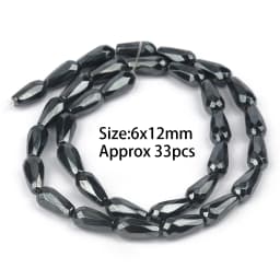 Natural Black Hematite Round Beads Star Heart Column Irregular Shape For Jewelry Making DIY Charms Bracelets Accessories 15''