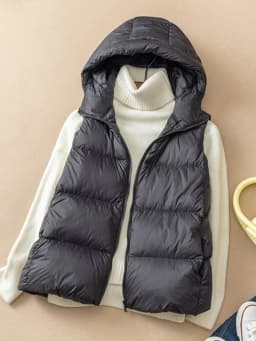 SEDUTMO Winter Duck Down Jacket Women Short Warm Thick Hooded Vest Female Slim Quilted Sleeveless For Spring ED1820