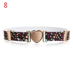 Kids Heart Buckle-Free Elastic Belt Adjustable Stretch Canvas Belt Boys Girls Casual Jeans Pants Dresses Children Belts