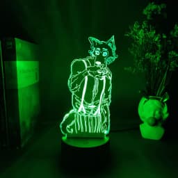 Beastars legoshi 3D Anime Light Acrylic Lamp Figure Legosi Cute Room Decoration 7 Color Changing Fans Art Lighting Collection