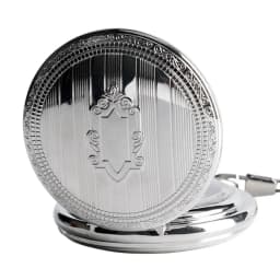 Silver Shield Automatic Mechanical Pocket Watch Arabic Numerals Display Self-Winding Pendant Antique Pocket Clock Male Gifts