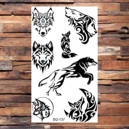 Black Scorpion Temporary Tattoos For Adults Men Realistic Dragon Wolf Tiger Thorns Fake Tattoo Sticker Hand Leg Tatoos Creative