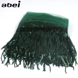 32cm 2yard Shining Mesh Fabric Lace Fringe Sequins Paillette Tassel Ribbon DIY Wedding Party Dance Dress Sewing Accessories