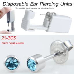1PC Sterile Disposable No Pain Ear Piercer device Ear Cartilage Piercing Gun Tool Kit Unit Built In CZ Birthstone Earring Stud