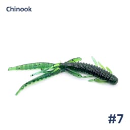 Chinook Soft Bait Lure 70mm 1.8g 10pcs Bamboo Shrimp Lure Wobblers Worm Fishing Silicone Fish Artificial Bait