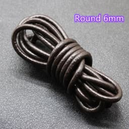 2m/Lot Brown Genuine Leather Cord 1/2/3/4/5/6/8mm Round Flat Leather Strap Rope String for DIY Bracelet Necklace Jewelry Making