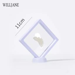 3D Floating Picture Frame Shadow Box Protect Ring Earrings Jewelry Display Stand Pendant Necklace Holder Gem Stones Storage Case