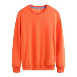 Men's Round Neck 100% Cotton Plus Velvet Long-Sleeved Sweater Custom Printed Embroidery Logo Casual Solid Color Warm Sweater 3xl
