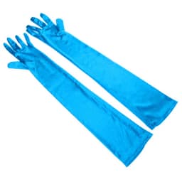Women Long Section Imitate Satin Banquet Dance Dinner Show Cosplay Retro Style Soft Elasticity Solid Sexy Etiquette Gloves
