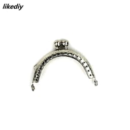 1 Piece 6.5 CM Antique Bronze or Silver Size Bead Head Semicircular Metal Coin Purse Frame Kiss Clasp DIY Bag Accessory