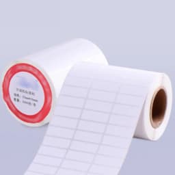 Waterproof White PP Vinyl 35 40 45mm Width Thermal Transfer Print Blank Barcode Labels Adhesive Label Sticker