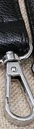 Bag Handle belt Black PU Lady handbag accessories With Snap hook/Dog hook 2.5cm 2cm 1.2cm width