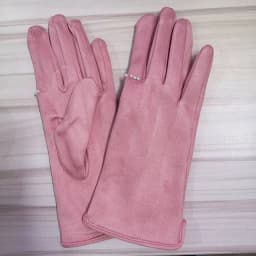 Women's Winter Plus Velvet Thicken Warm Touch Screen Gloves Elegant Pearl Suede Windproof Full Finger Cycling Driving Gloves K43