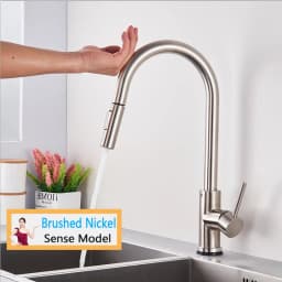 Rozin Smart Touch Kitchen Faucet Brushed Gold Pull Out Sensor Faucets Black/Nickel 360 Rotation Crane 2 Outlet Water Mixer Taps