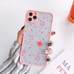 Cartoon Planet Stars Shockproof Phone Case For iPhone 17 16 15 11 12 13 14 Pro XR XS X Mini 16 15 14 Plus Cute Back Cover Coque