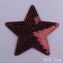 Pulaqi 14 styles Sequined star Patches Sticker On Clothes Iron on Heart Appliqued Sewing Garment Jeans Decor Embellishment DIY