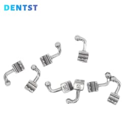 Dentst Orthodontic Crimpable Hook With Buccal Tube Dental Multi-Function Long Hook Bondable Lingual Button Mesh Base 50pcs/box