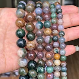 Natural Stone Beads 4-12mm Lava Rose Quartz Tiger Eye Turquoise Labradorite Round Beads for Jewelry Making Diy Bracelet 15inch