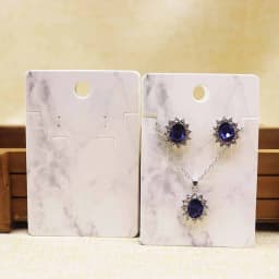 50pc Jewelry Set Package Card + 50 Oppbag 6*9cm Flower/ Marbling Necklace Earring Set Pendant Package Card