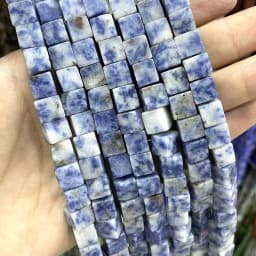 8*8mm Natural Square Agates Tiger Eye Turquoises Amazonite Crystal Jades Stone Beads For Jewelry Making DIY Bracelet Necklace