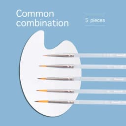 JOWOART 9 Pcs Very Fine Tip Nylon Hair Watercolor Paint Brush Transparent Acrylic Rod Hook Line Pen Stroke Pen for Beginners Art