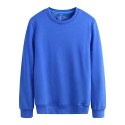 Men's Round Neck 100% Cotton Plus Velvet Long-Sleeved Sweater Custom Printed Embroidery Logo Casual Solid Color Warm Sweater 3xl