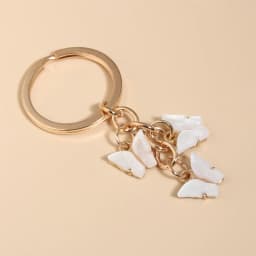 Cute Keychain Colorful Butterfly Key Ring Enamel Flying Animals Key Chains For Women Girls Handbag Accessorie Handmade Jewelry