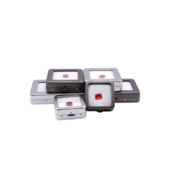 Loose Diamond or Gemstone Display Box Jewelry Beads Pearls Storage Holder Show Container Metal Glass Top Gem Subscription Case