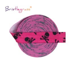 BRISTLEGRASS 2 5 10 Yard 5/8" 15mm Lace Crown Leopard Animal Print Fold Over Elastics FOE Spandex Band Tape Hair Tie Sewing Trim