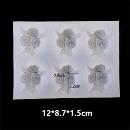 1pc Silicone Molds Rose flower DIY Clay Epoxy Resin drop glue mould For Jewelry Making