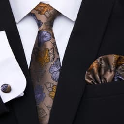 Hot Sale 7.5 cm Tie Pocket Squares Cufflink Set Necktie Pink Purple Hombre Printed Formal Clothing Accessories Fit Party