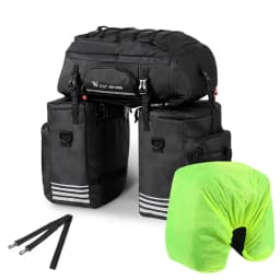 WEST BIKING 3 In 1 Cycling Pannier 48L Large Capacity Bicycle Bag Waterproof MTB Mountain Bike Rear Seat Trunk Bags Backpack