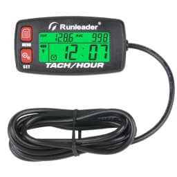 Inductive Tachometer Gauge Engine Hour Meter Alert RPM Backlit Resettable Tacho Hour Meters for Motorcycle ATV Lawn Mower HM032B