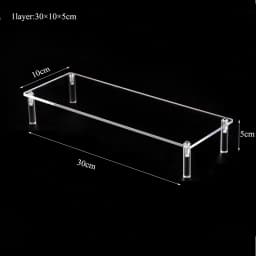 Widen10cm Acrylic Storage Jewellery Display Model Stud Makeup Figure Doll Stand Decoration Put Doll Hand Handle Trapezoidal