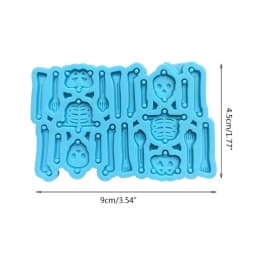 Epoxy Resin Mold Handmade DIY Crafts Jewelry Making Tool Skeleton Earrings Pendant Casting Silicone Mould
