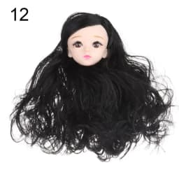 1/6 BJD Doll Head With Gold Brown Black Hair For 30cm Doll Joint 3D Eyes Europe Red DIY Head Wear for Ancient Doll Accessories