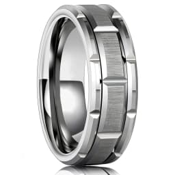 Fashion Men's Smooth Black Stainless Steel Rings Width Signet Square Infinity Finge Ring Hiphop Male Wedding Party Jewelry Gift