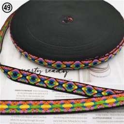 5 Yards 0.78 Inch 20MM Hundreds Styles Geometric Woven Jacquard Embroidered Ribbons DIY Apparel Wrapping Trim Sewing Accessories