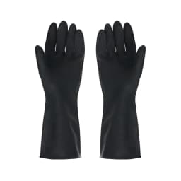 1 Pair Black Gloves Home Washing Cleaning Gloves Garden Kitchen Dish Fingers Rubber Dishwashing Household Cleaning Gloves