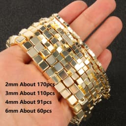 9K Gold Color Hematite Square Heart Round Shape Natural Beads Loose Stone Beads For Jewelry Making DIY Bracelet Necklace 15inch