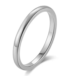 NIBASTAR Beads Water Ripple Ring For Women Simple Fashion Beaded Rings Stainless Steel Mini Jewelry Gift