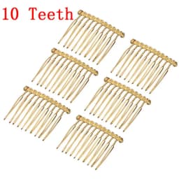 6pcs 10/15/20/30 Teeth DIY Metal Hair Comb Claw Hairpins Black/Rhodium For Wedding Jewelry Making Findings Components Comb