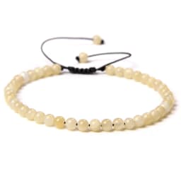 Adjustable 4MM Stone Beads Bracelet For Women Natural Agates Bangles Onyx Lapis Lazuli Woven Bracelet For New Year Gift Jewelry