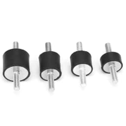 4pcs M6 Rubber Double Male Thread Anti Vibration Isolator Mounts Silentblock Car Boat Bobbins Rubber Mount M6 Silentblock