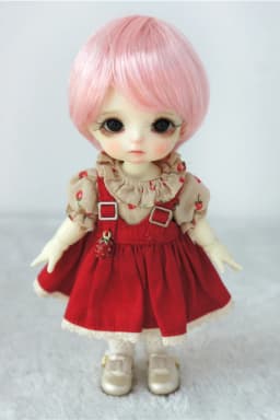 1/12 1/8 OB11 Doll Wigs D28053 3-4inch 4-5inch 5-6inch Enfant Cut Synthetic Mohair BJD Hair Lati Yellow &White Tiny Accessories