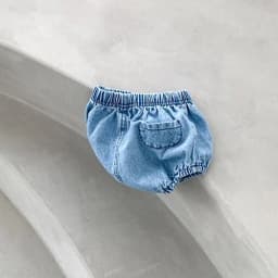 Summer Baby Pants Solid Denim Infant Shorts Elastic Waist Bloomer Toddler Casual Clothing