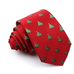 Christmas Ties For Men Red Green Blue Printed Festival Theme Party Gift Xmas Tree Santa Snowflake Slim Necktie For Man Accessori